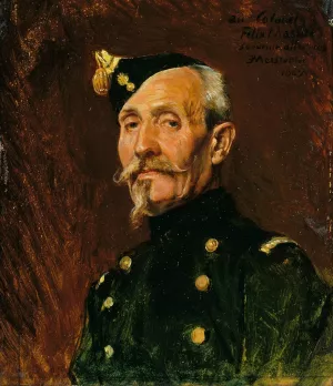 Colonel Felix Massue by Ernest Meissonier Oil Painting