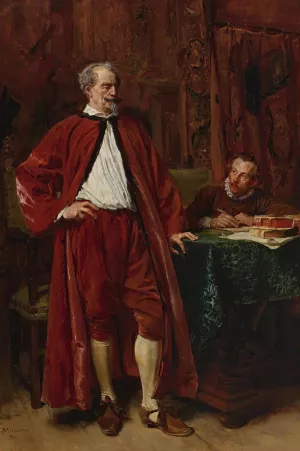 Diderot and his scribe by Ernest Meissonier Oil Painting