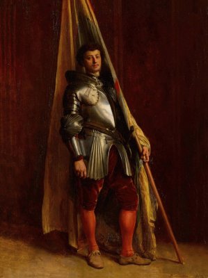 Le Porte-etendard by Ernest Meissonier Oil Painting