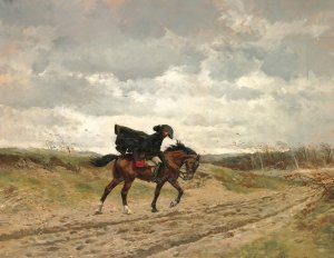 Le Voyageur by Ernest Meissonier Oil Painting