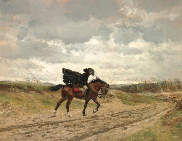 Main Product Photo of Le Voyageur  Painting by Ernest Meissonier
