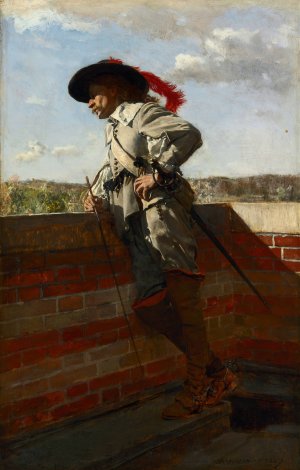 On a Terrace by Ernest Meissonier Oil Painting