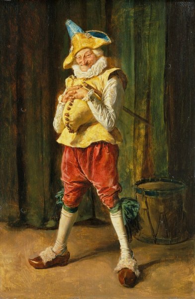 Main Product Photo of Polichinelle  Painting by Ernest Meissonier