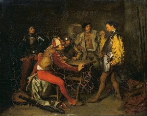 The Guard Room by Ernest Meissonier Oil Painting