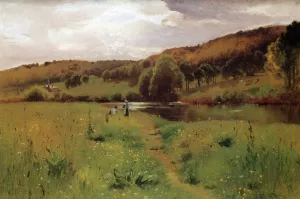 Springtime on the Thames, England by Ernest Parton - Oil Painting Reproduction