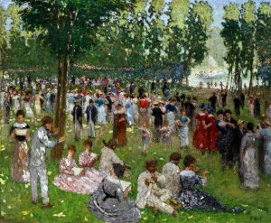Dans le parc by Ernest Quost Oil Painting
