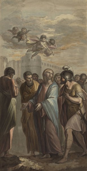 Christ with Apostles and a Roman Soldier by Ernest Zacharias Platner - Hand-Painted Oil Painting Reproduction