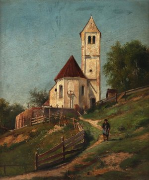 Dorfkirche by Ernestine Von Kirchsberg Oil Painting