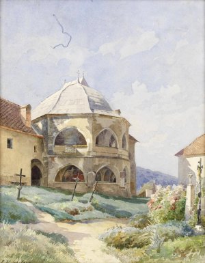 Karner in Maria Saal by Ernestine Von Kirchsberg Oil Painting