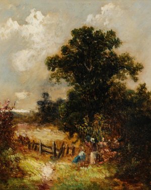 Rast am Wegesrand by Ernestine Von Kirchsberg Oil Painting