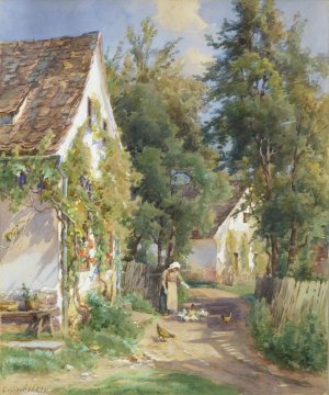 Sommertag by Ernestine Von Kirchsberg Oil Painting