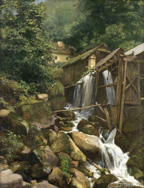Verfallene Muhle by Ernestine Von Kirchsberg - Hand-Painted Oil Painting Reproduction