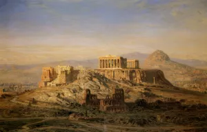 The Acropolis Athena Oil painting by Ernst Carl Eugen Koerner