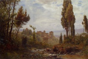 The Alhambra by Ernst Carl Eugen Koerner Oil Painting
