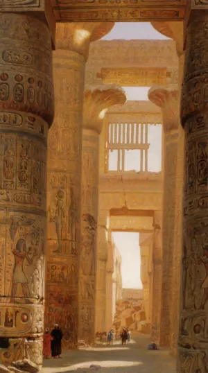 The Temple of Karnak by Ernst Carl Eugen Koerner - Oil Painting Reproduction