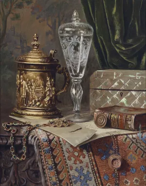 Antiquitatenstillleben by Ernst Czernotzky Antiquitatenstillleben Oil painting by Ernst Czernotzky