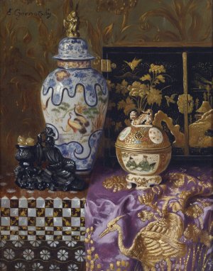 Stillleben Mit Asiatika by Ernst Czernotzky Oil Painting
