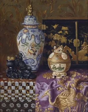 Stillleben Mit Asiatika by Ernst Czernotzky Oil Painting