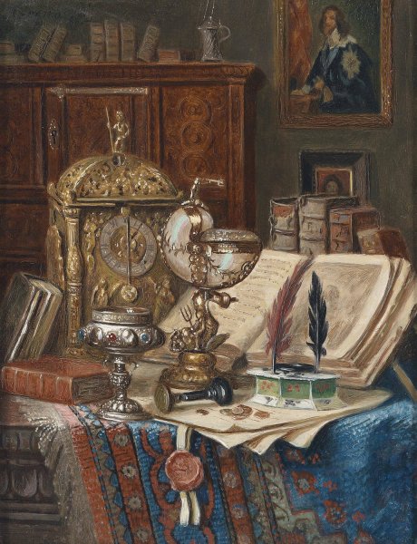 Main Product Photo of Stillleben Mit Muschelpokal Painting by Ernst Czernotzky