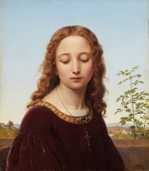 Portrait of a Young Woman by Ernst Deger Oil Painting