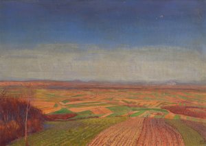 Marchfeld Vom Bisamberg by Ernst Eck Oil Painting