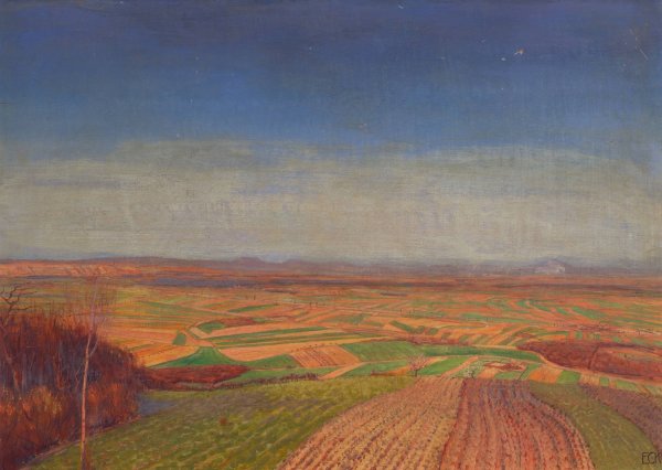 Marchfeld Vom Bisamberg  by Ernst Eck - Hand-Painted Oil Painting Reproduction