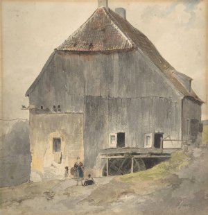 Watermill by Ernst Erwin Oehme Oil Painting