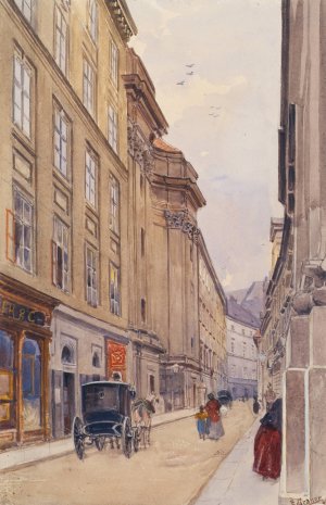Die Dorotheergasse In Wien Mit Dem Alten Versatzamt by Ernst Graner Oil Painting