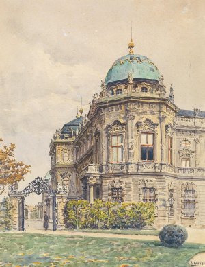 Eingang zum Oberen Belvedere by Ernst Graner Oil Painting