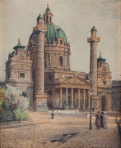Main Product Photo of Karlskirche Painting by Ernst Graner