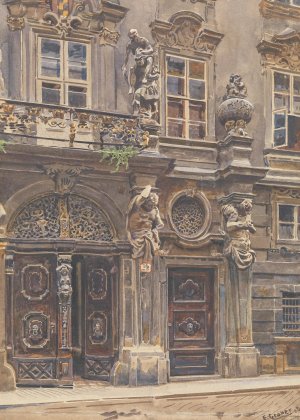 Palais Breuner by Ernst Graner Oil Painting