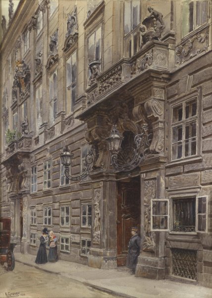 Main Product Photo of Palais des Prinzen Eugen in der Himmelpfortgasse  Painting by Ernst Graner