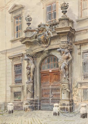 Palais Liechtenstein by Ernst Graner Oil Painting