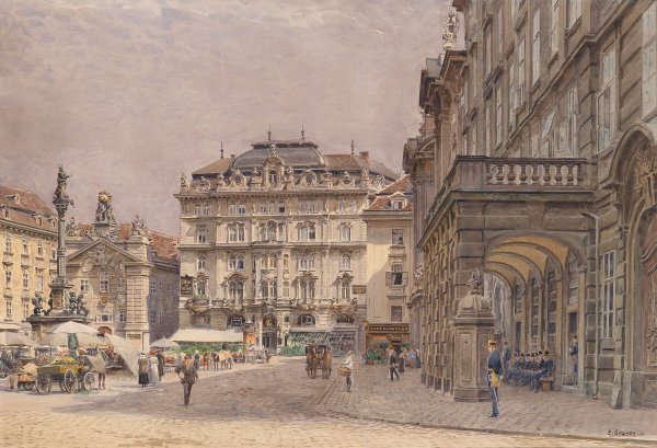 Sonniger Tag am Hof by Ernst Graner - Hand-Painted Oil Painting Reproduction