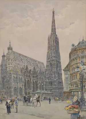 Stephansdom Oil painting by Ernst Graner