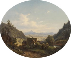 Sernitztal by Ernst Gustav Doerell Oil Painting
