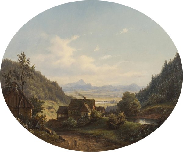 Sernitztal  by Ernst Gustav Doerell - Hand-Painted Oil Painting Reproduction