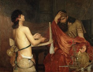 David and Saul by Ernst Josephson Oil Painting