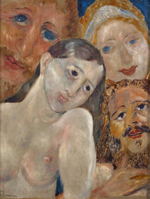 Ecstatic Heads by Ernst Josephson Oil Painting