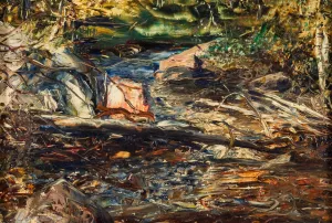 Landscape with Stream by Ernst Josephson Oil Painting