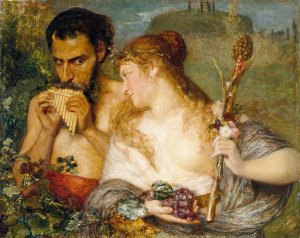 Nymph and Faun by Ernst Josephson Oil Painting
