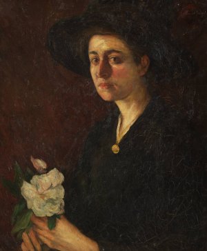 Portrait of Mlle Genet by Ernst Josephson Oil Painting