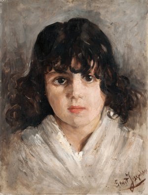 Spanish Girl, Study by Ernst Josephson Oil Painting
