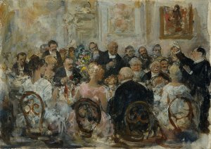 Die Tischrede by Ernst Juch Oil Painting