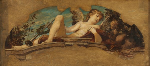 Main Product Photo of Allegorische Darstellung eines liegenden Knaben  Painting by Ernst Klimt