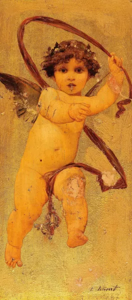 Putto by Ernst Klimt Oil Painting