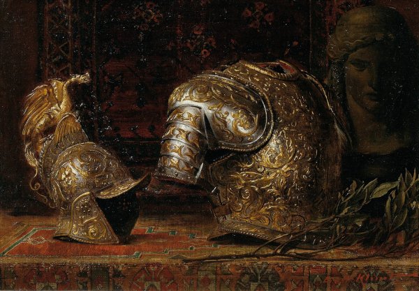 Main Product Photo of Still life with armor  Painting by Ernst Klimt