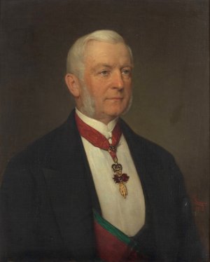 Der Politiker Karl Wilhelm Philipp Furst Auersperg by Ernst Lafite Oil Painting