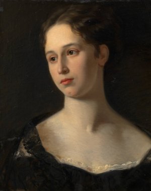 Franziska Lafite, geb. Kandl by Ernst Lafite Oil Painting