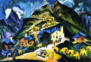 Albauftrieb Oil painting by Ernst Ludwig Kirchner